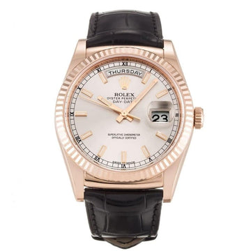 Rolex Day-Date 118135 Silver Mens 36MM - LEXCOPY-Redefine Luxury – Premium Watches, Unbeatable Prices