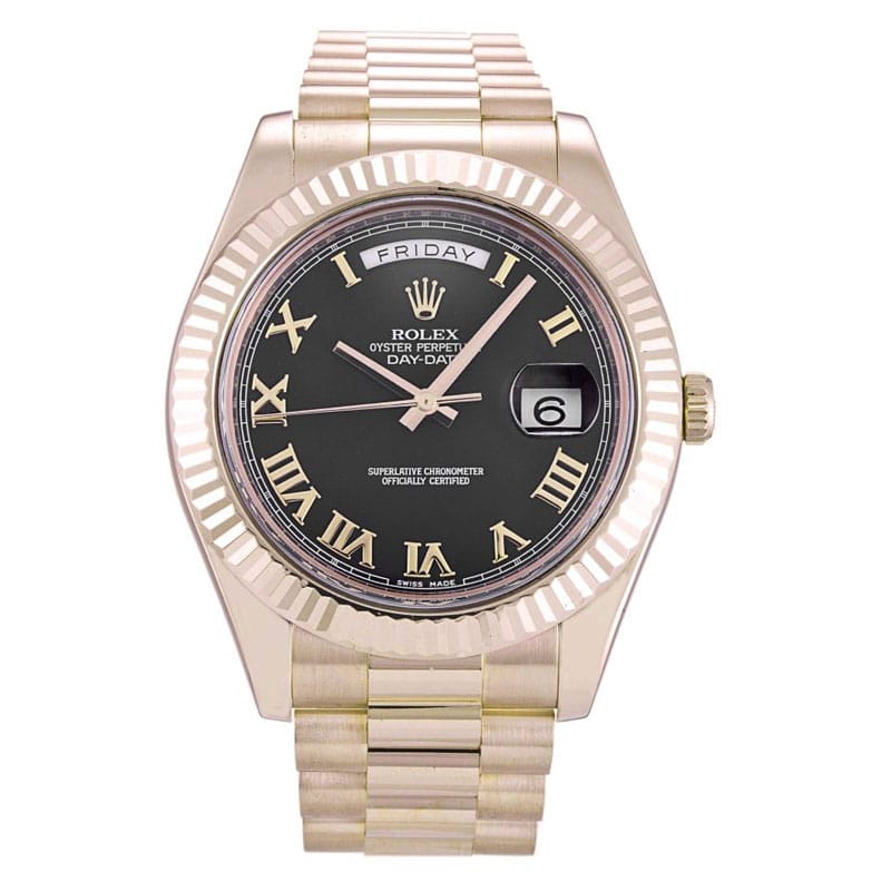 Rolex Day-Date II Black Dial 218235 Mens 41MM - LEXCOPY-Redefine Luxury – Premium Watches, Unbeatable Prices