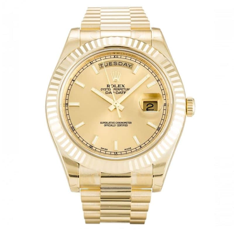 Rolex Day-Date II Champagne Dial 218238 Mens 41MM - LEXCOPY-Redefine Luxury – Premium Watches, Unbeatable Prices