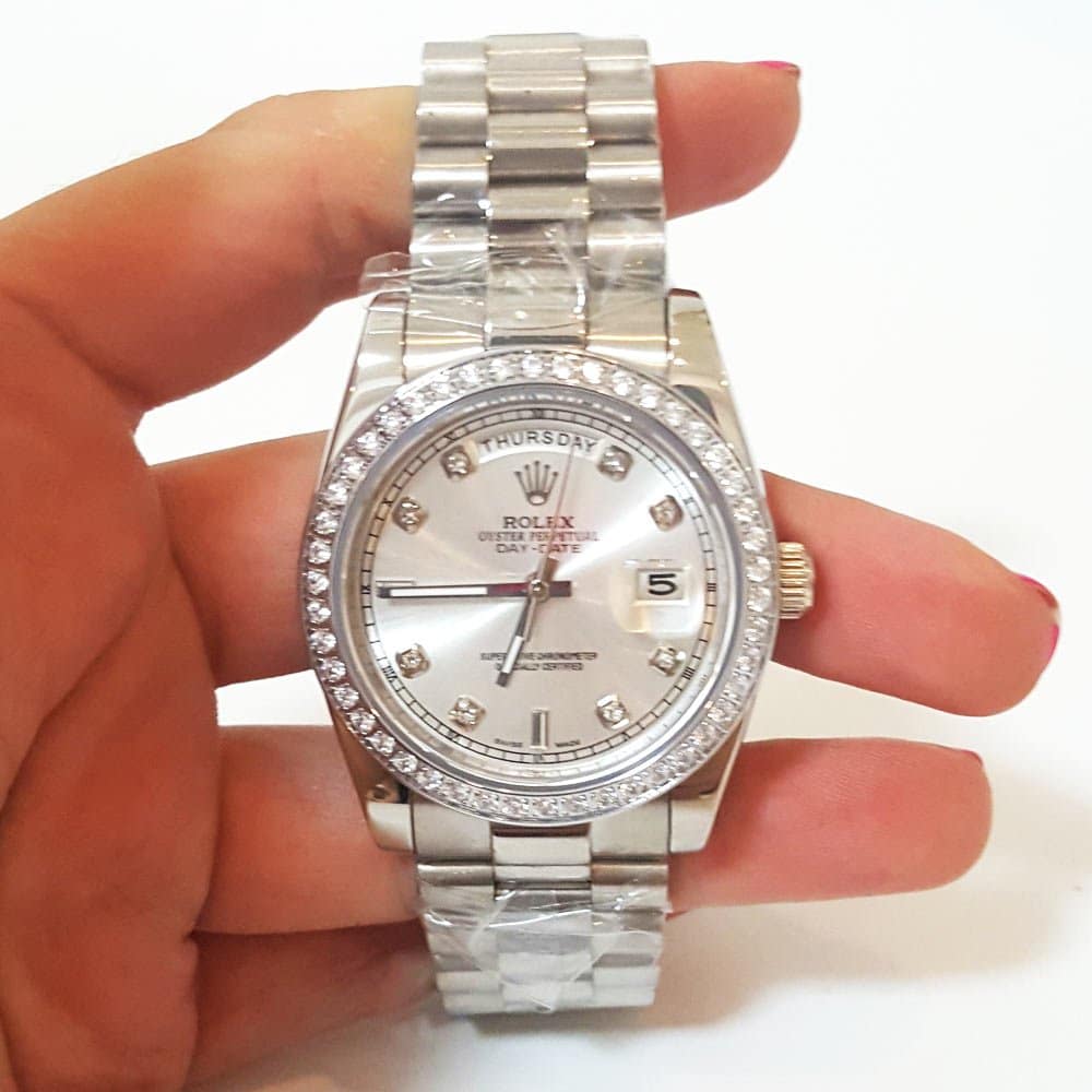Rolex Day-Date Platinum 118346  Mens 36MM - LEXCOPY-Redefine Luxury – Premium Watches, Unbeatable Prices