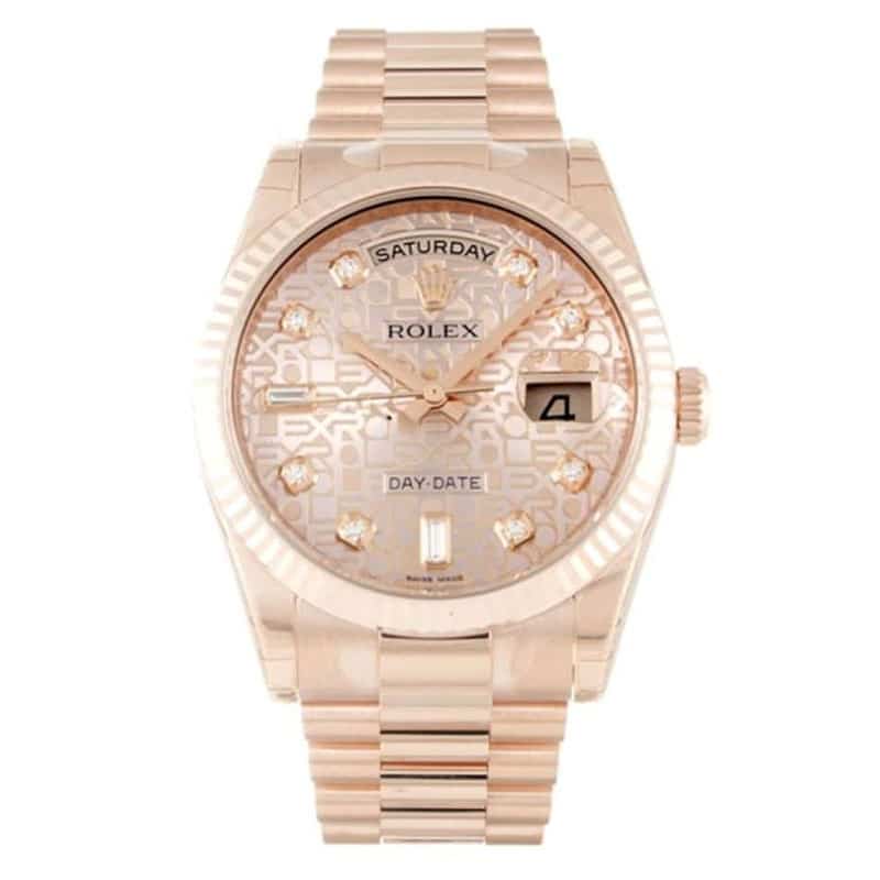 Rolex Day-Date Rose Dial 118235 Mens 36MM - LEXCOPY-Redefine Luxury – Premium Watches, Unbeatable Prices