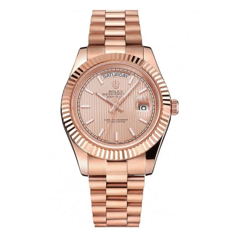 Rolex Day-Date Rose Gold Dial Men 41MM - LEXCOPY-Redefine Luxury – Premium Watches, Unbeatable Prices
