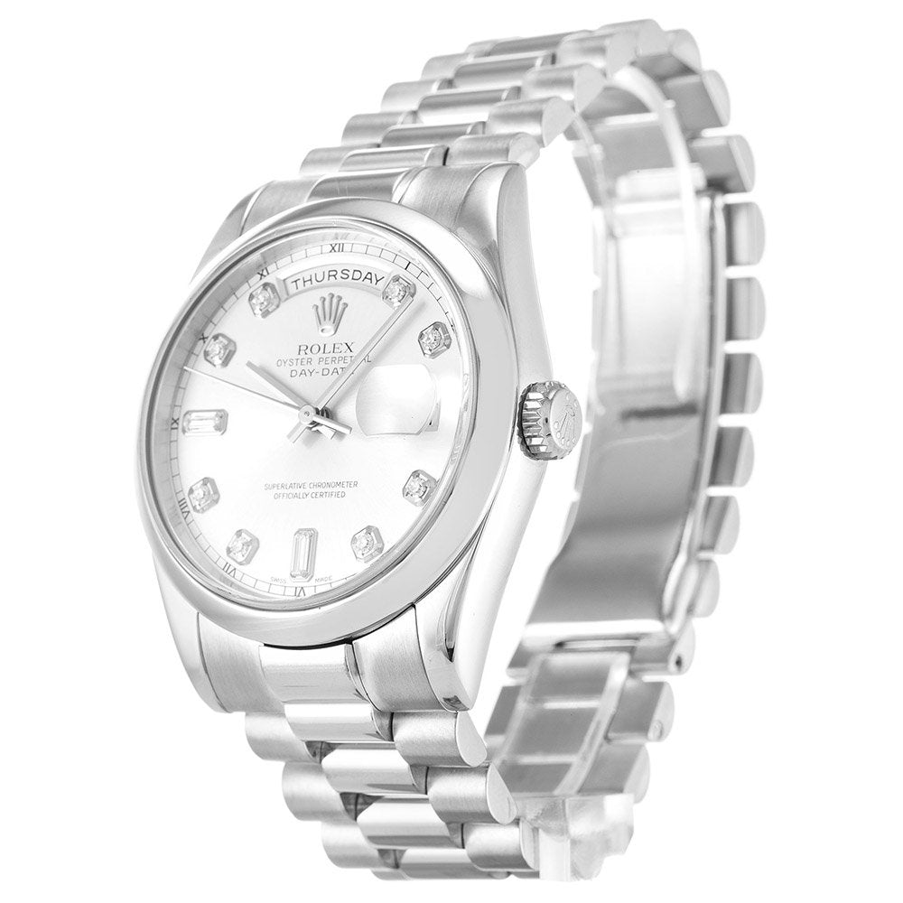 Rolex Day-Date Silver 118209 Mens 36MM - LEXCOPY-Redefine Luxury – Premium Watches, Unbeatable Prices