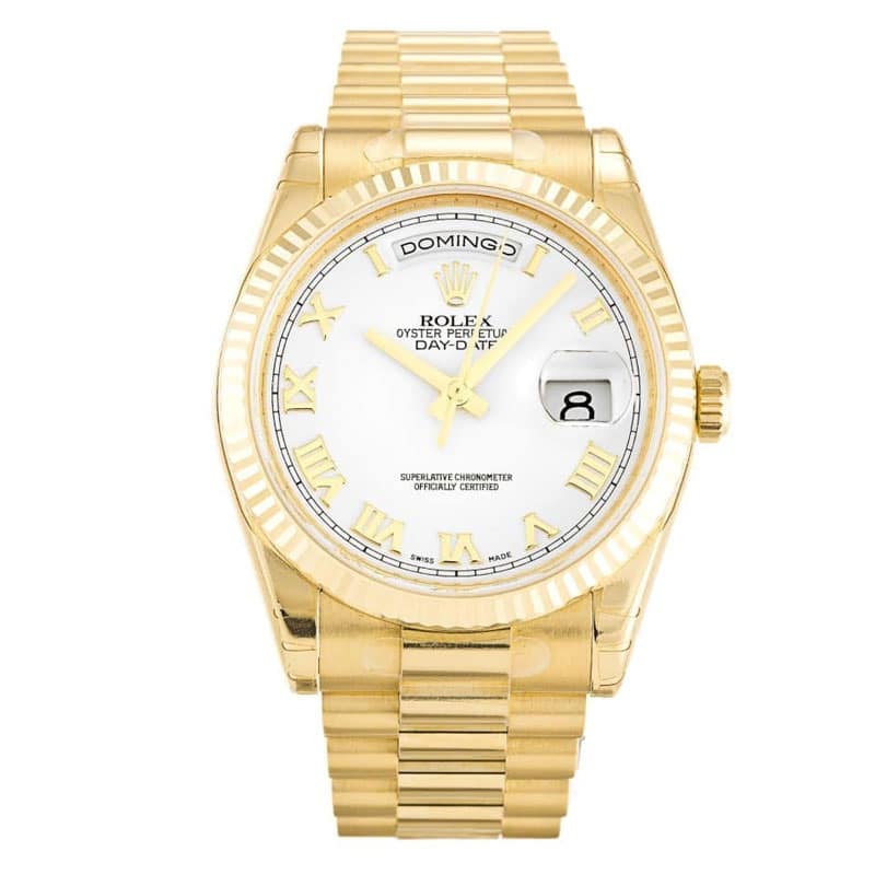 Rolex Day-Date White Dial 118238 Men 36MM - LEXCOPY-Redefine Luxury – Premium Watches, Unbeatable Prices