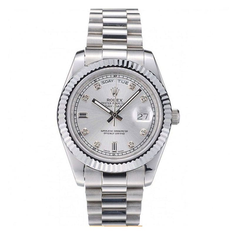 Rolex DayDate Silver Dial 41995 Men 41MM - LEXCOPY-Redefine Luxury – Premium Watches, Unbeatable Prices