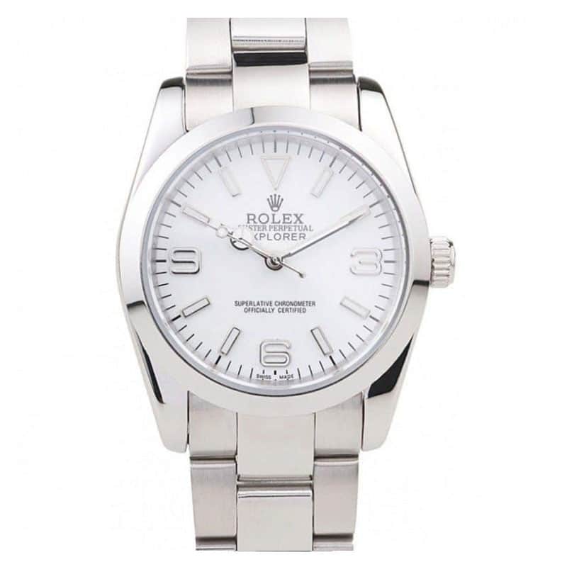 Rolex Explorer Polished Stainless 98086 Steel White Dial Men 37MM - LEXCOPY-Redefine Luxury – Premium Watches, Unbeatable Prices